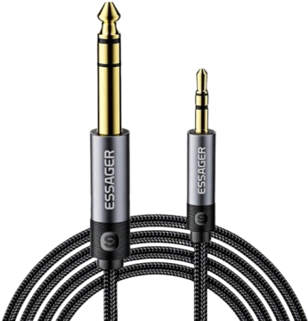Cable Aux ESSAGER 3.5mm to 6.5mm Audio Cable 1.2m HD Sound Braided Cable