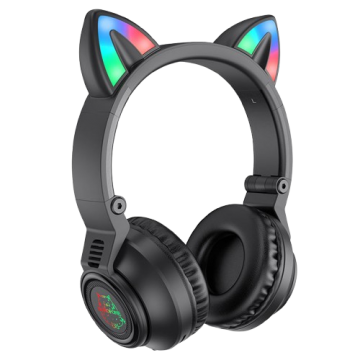 Наушники Borofone Bluetooth BO18 Cat Ear Чёрный