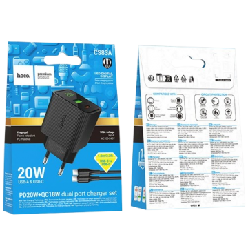 СЗУ Type-C Hoco CS83A PD20W+QC3.0 Type-C to Type-C