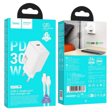 СЗУ Type-C Hoco N70 PD30W Type-C to Type-C