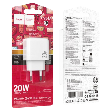 СЗУ блочок Hoco CS54A Surplus PD20W+QC3.0